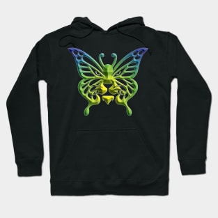 Wolf and butterfly 3d super soft blend drawing cute cool colorful Hoodie